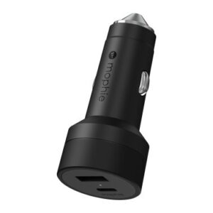 Mophie 42W Dual USB-A + USB-C Car Charger - Black